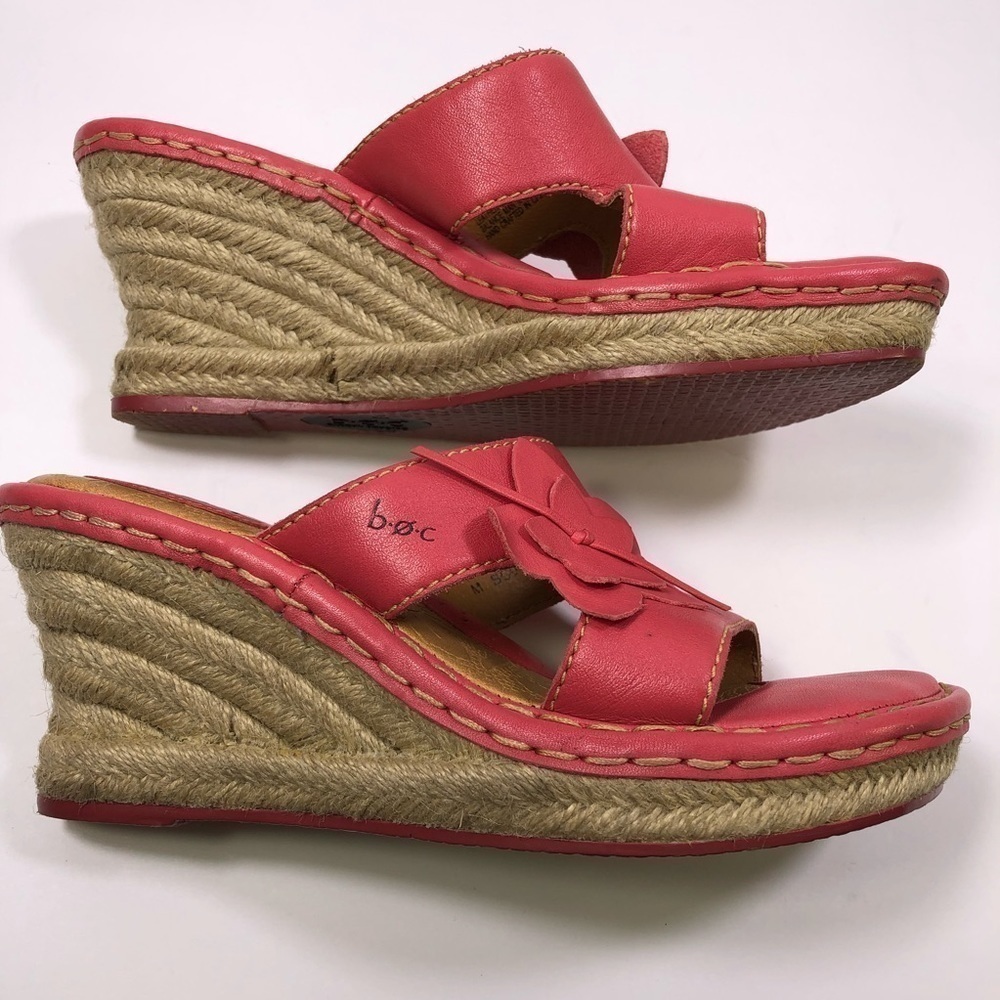 BOC Women’s Pink Flower Wedges - Picture 2 of 9